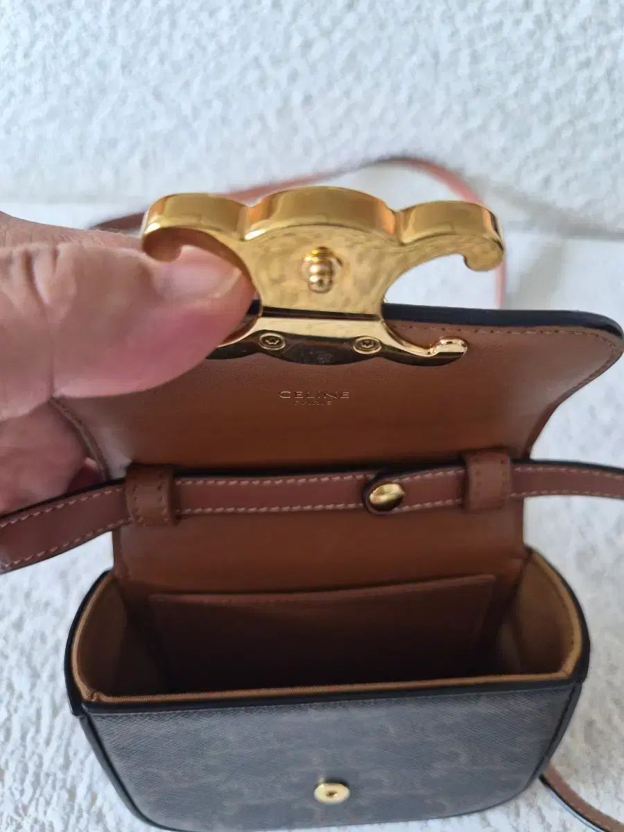 Celine トリオンフ キャンバス バッグ ブラウン
