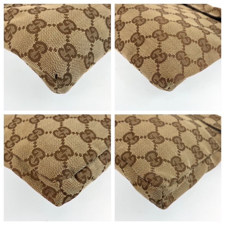 美品 GUCCI グッチ シェリーライン ベージュ ブラウン GGキャンバス