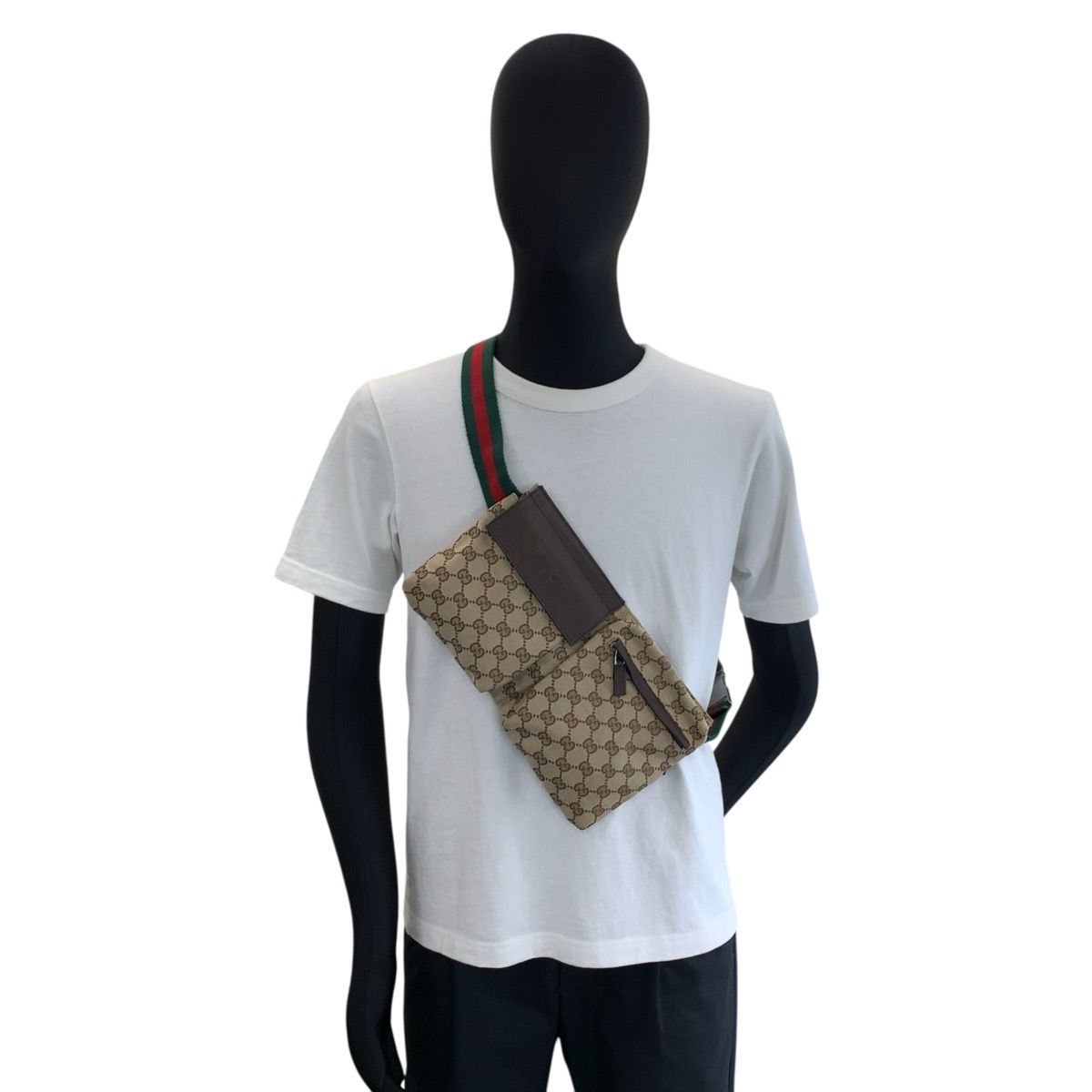 美品 GUCCI グッチ シェリーライン ベージュ ブラウン GGキャンバス