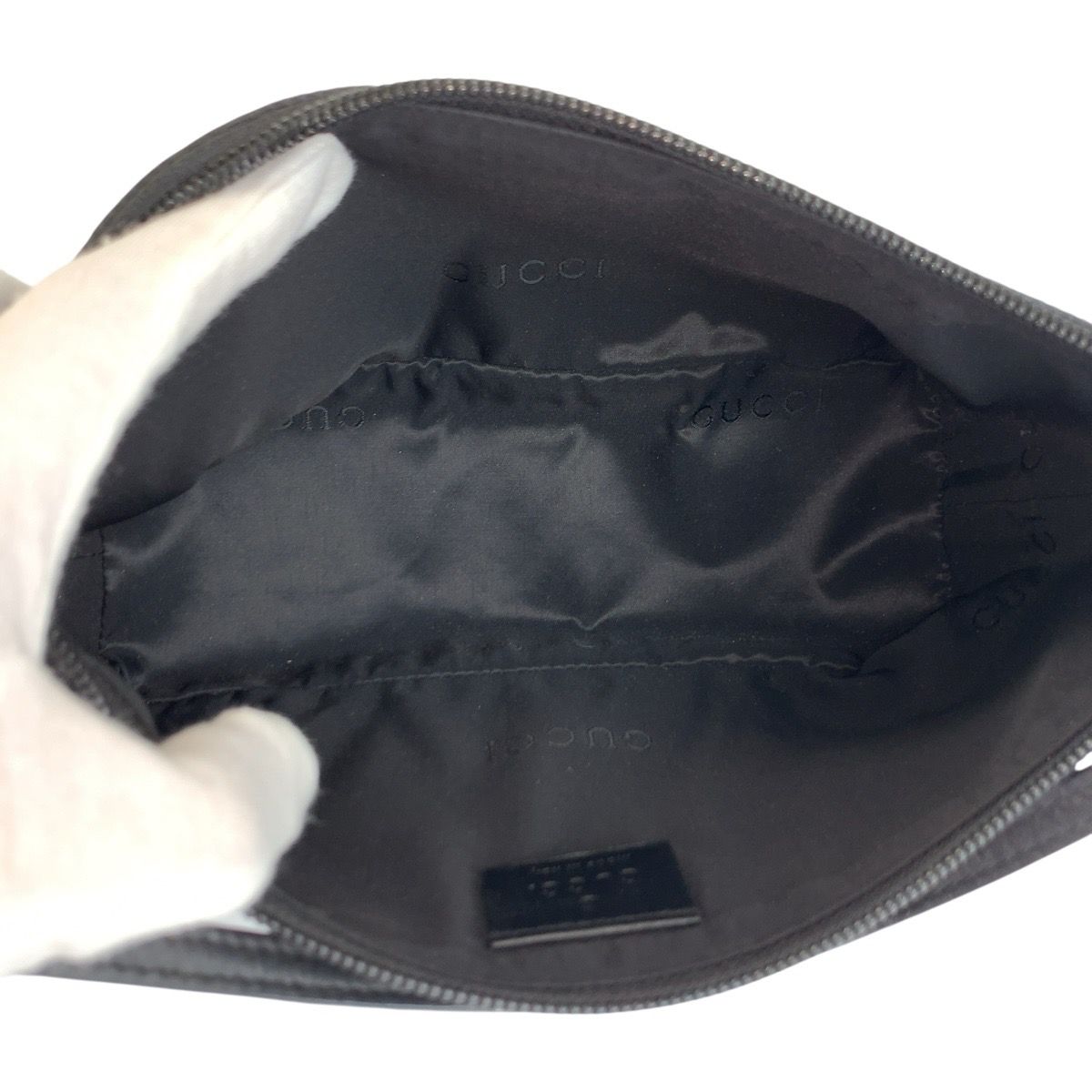 美品 GUCCI グッチ ブラック 黒 シルバー金具 039 1103 ハンドバッグ