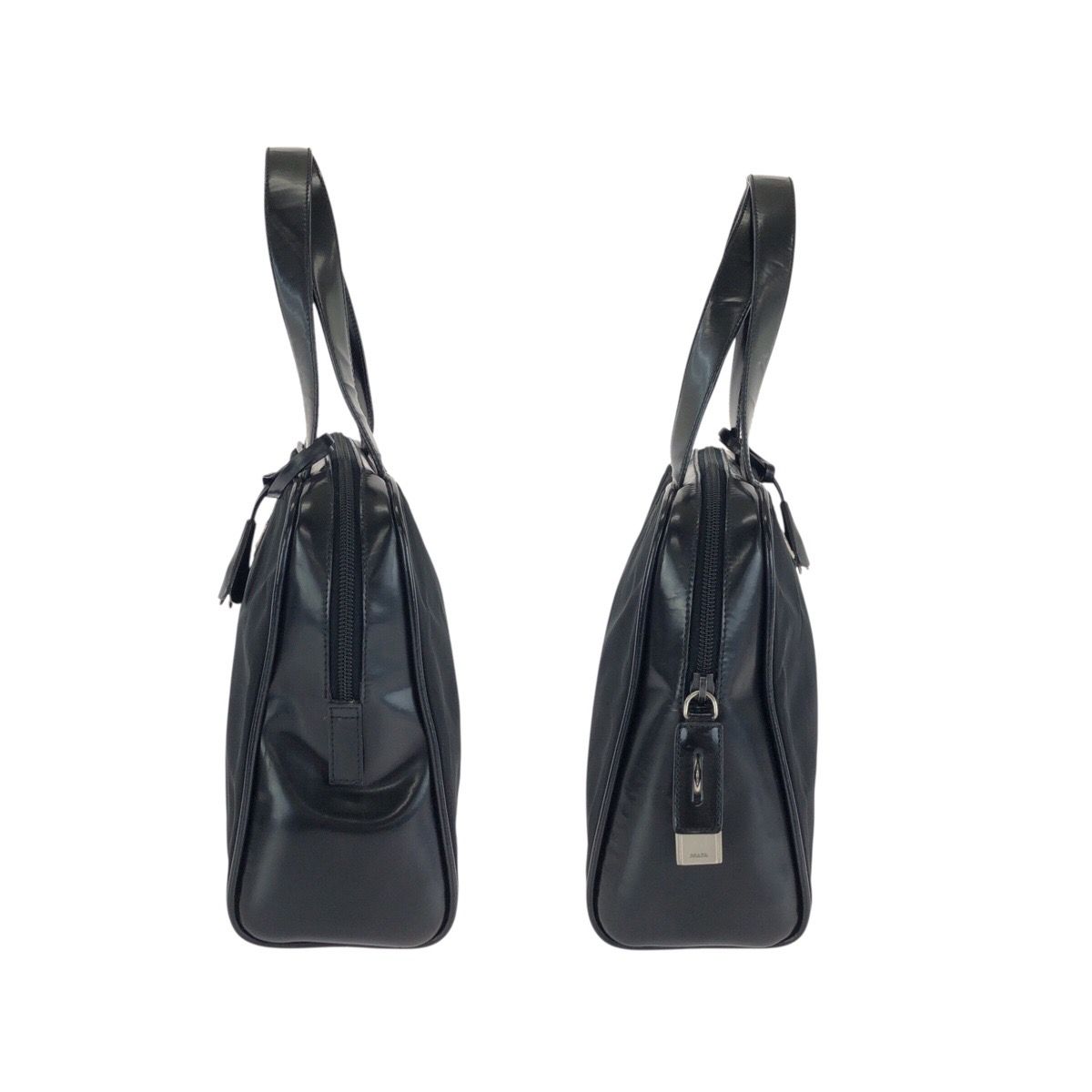 付属品完備極美品】 PRADA ショルダーバッグ ナイロン レザー 三角ロゴ 