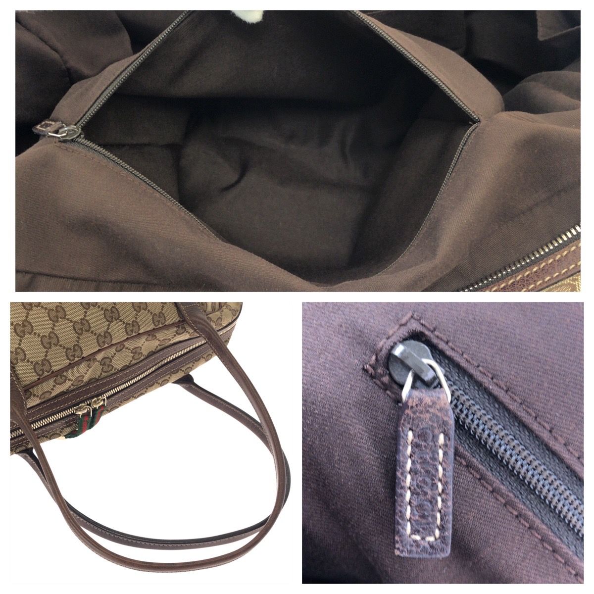 美品 GUCCI グッチ シェリーライン プリンシー ベージュ ブラウン GG 