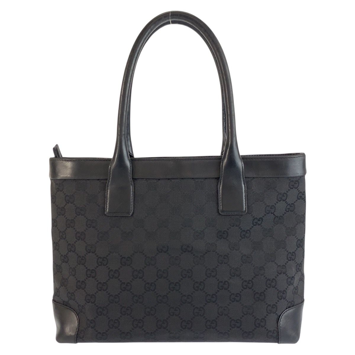 美品 GUCCI グッチ ブラック 黒 GGキャンバス/レザー 33890 