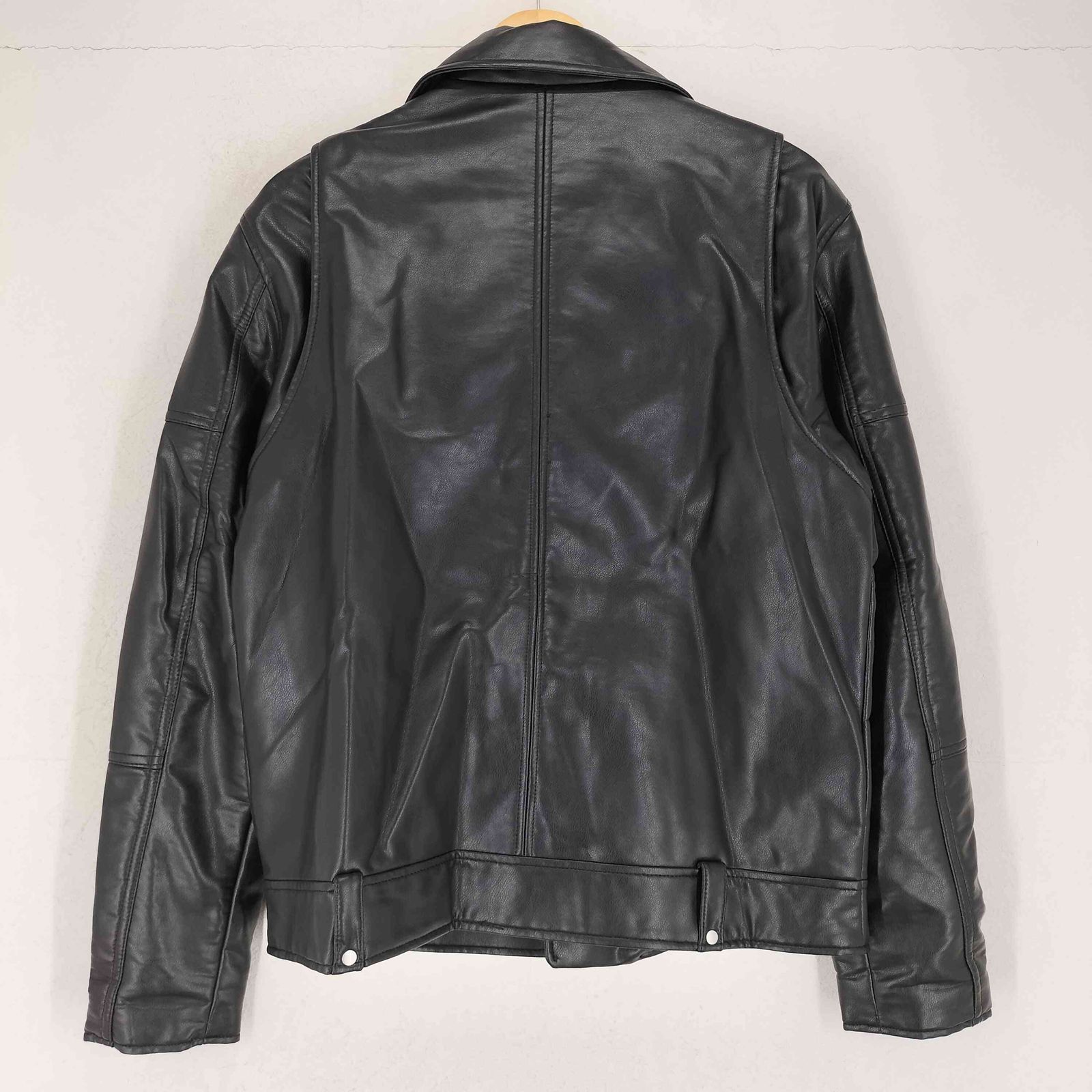 ザラ ZARA フェイクレザー ダブル ライダースジャケット メンズ JPN：L