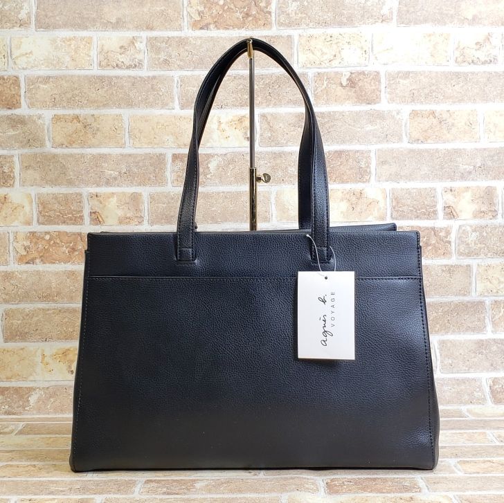 美品 アニエスベー ☆ sophie ソフィ 平ポーチ付き レザー トート