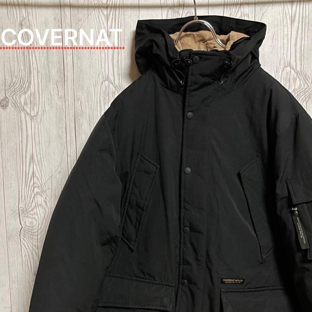 COVERNAT カバーナット　ダウンジャケット 黒 ブラック　メンズMサイズ　韓国ブランド　ミリタリー×アウトドア　アウター　古着　25-1229-44