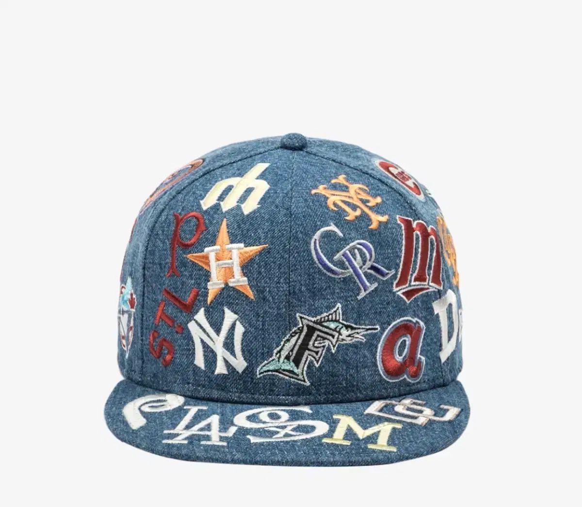 NEW ERA MLB クーパーズタウン オール オーバー スナップバック ウォッシュ デニム M/L サイズ 新品
