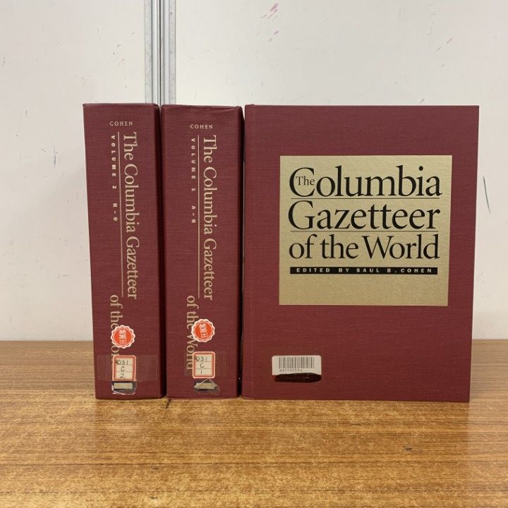 ■01)【1点限り!】【除籍本】The Columbia Gazetteer of the World 全3巻揃セット/コロンビア大学出版局/地名辞典/洋書/B