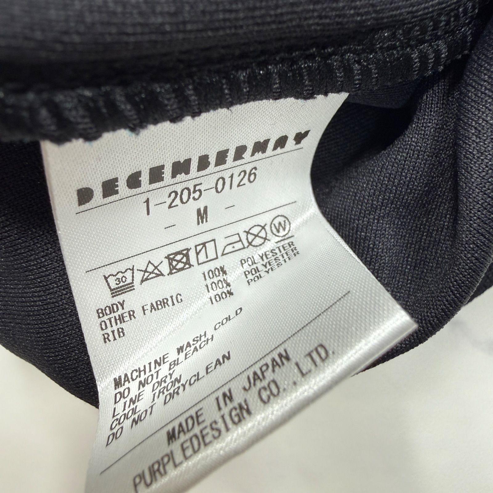 美品 DECEMBERMAY モックネック 半袖シャツ メンズ M ブラック ネ