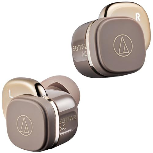 オーディオテクニカ ATH-SQ1TW2NC CA(E) ノイズキャンセリング ワイヤレスイヤホン Bluetooth 完全ワイヤレス 最大約22.5時間再生 防水 IPX5 ワイヤレス充電対応 マルチポイント 外音取り込み オリジナルステッカー付き(カラー: