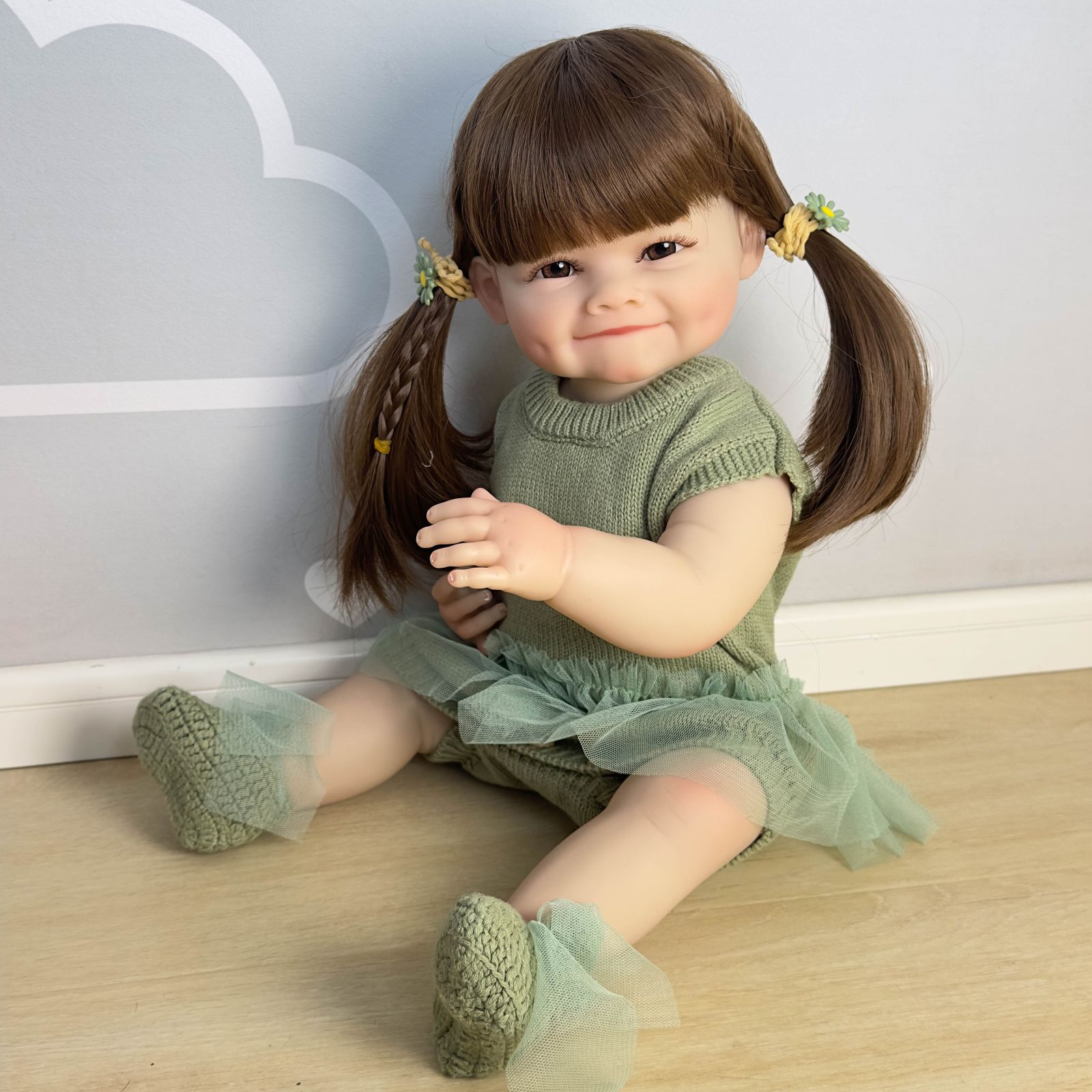 リアルな質感】リボーンドール 笑顔のキュートな女の子レイヤ フル