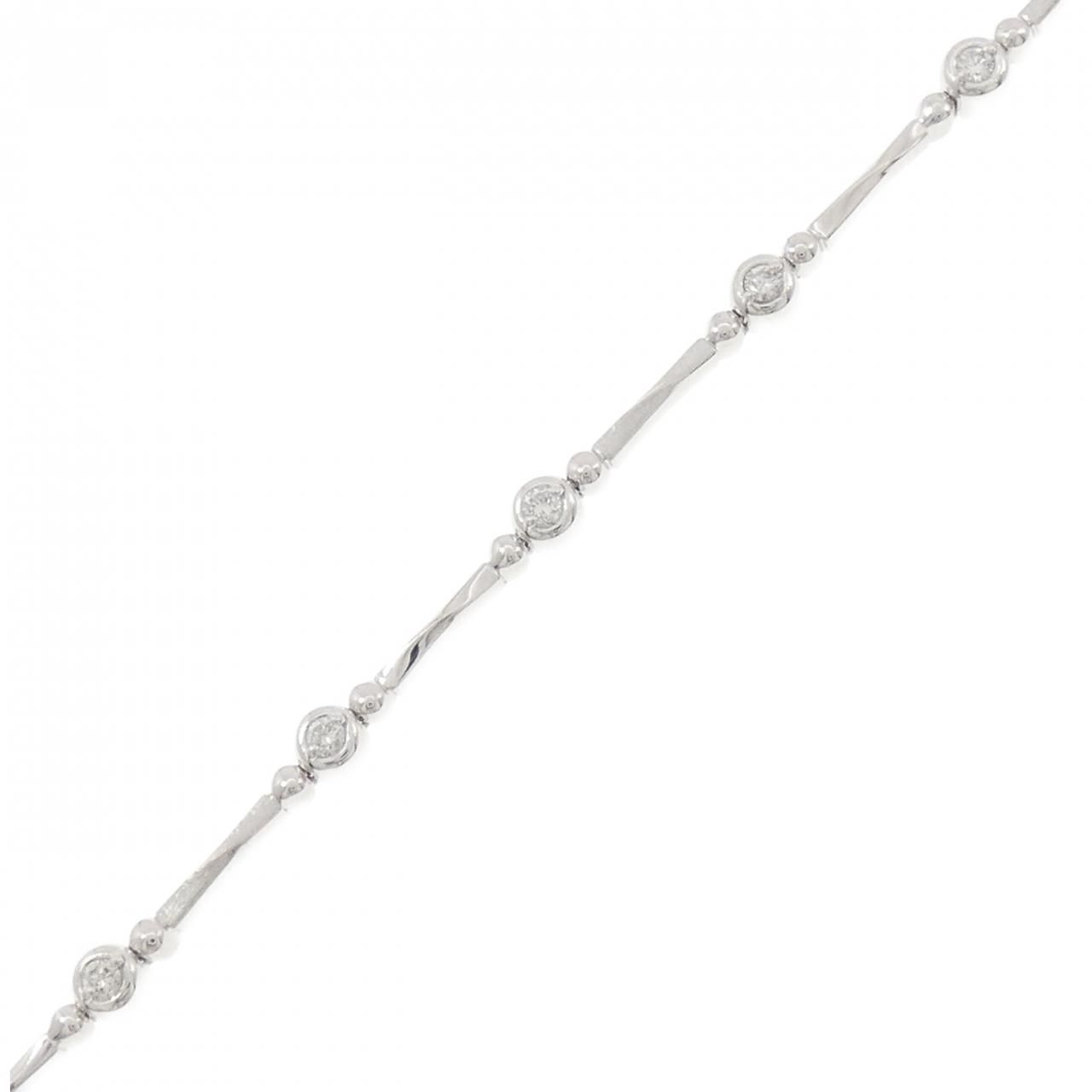K18WG ダイヤモンド ブレスレット 0.20CT