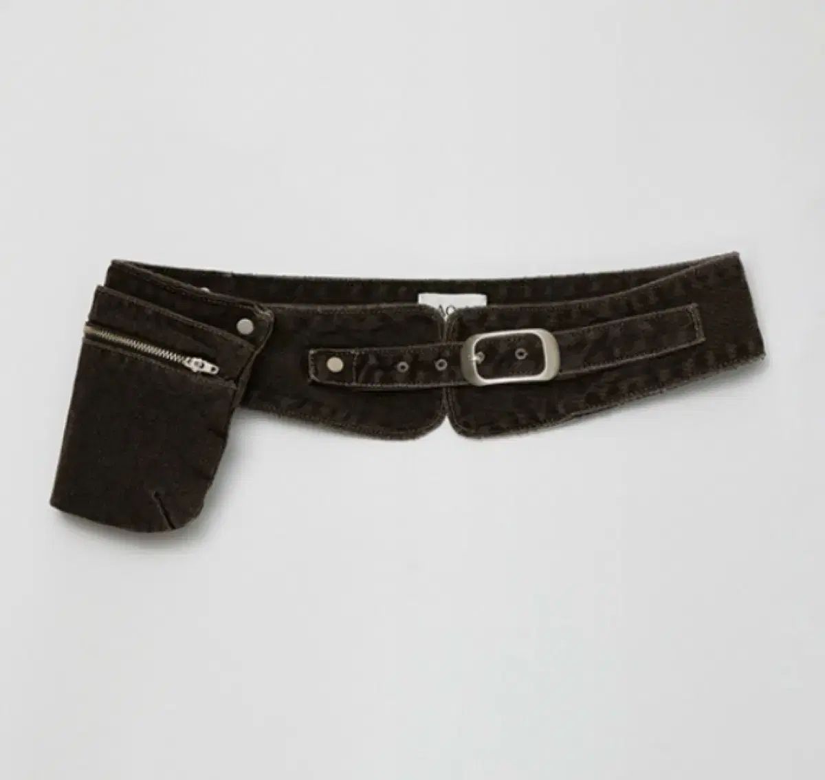 アオプト ベルトバッグ POCKET DENIM BELT - BROWN