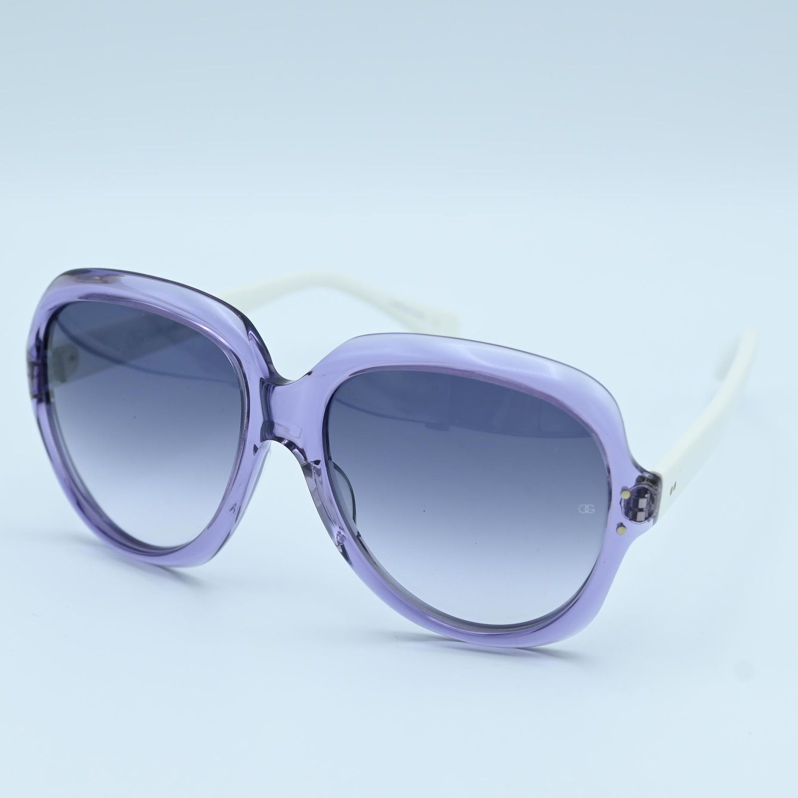 M12 美品 OliverGoldsmith オリバーゴールドスミス SANDY サンデー セルフレームサングラス パープル/ホワイト M12 美品 OliverGoldsmith オリバーゴールドスミス SANDY サンデー