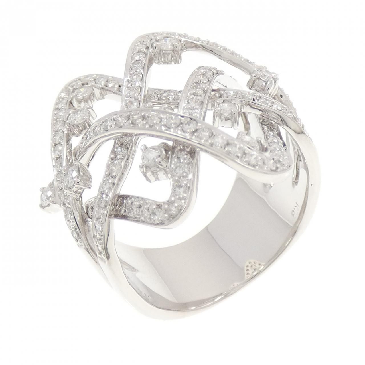 K18WG ダイヤモンド リング 1.10CT
