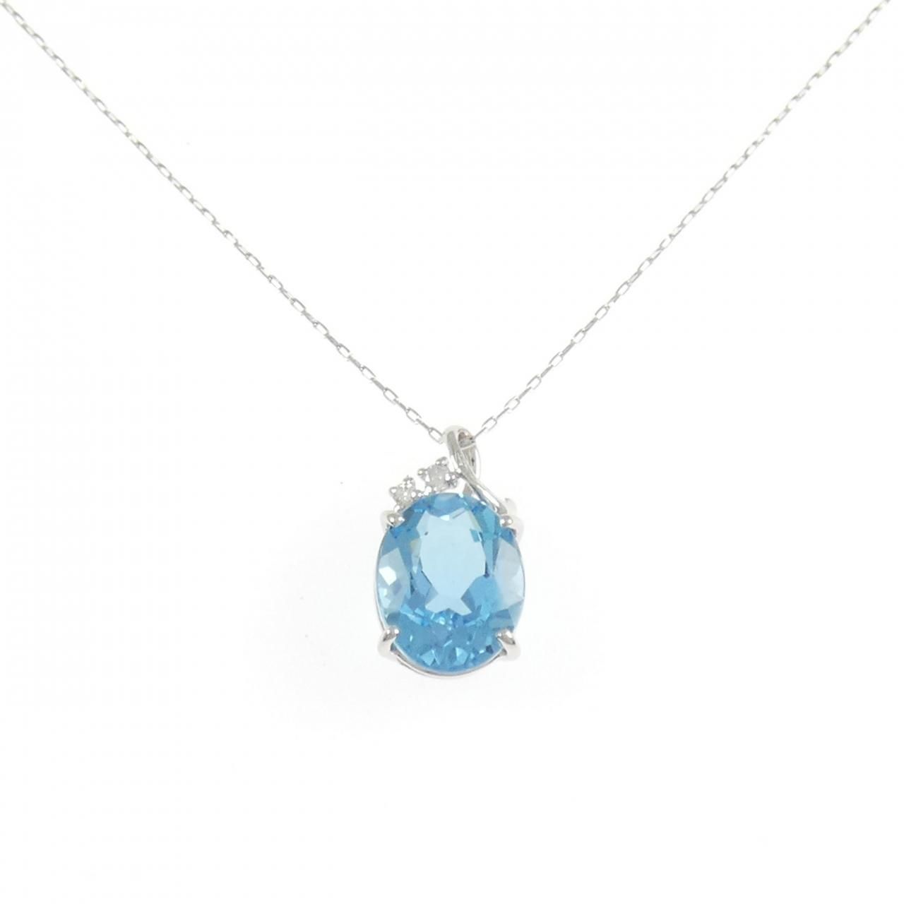 PT900/PT850 ブルートパーズ ネックレス 3.00CT - メルカリ