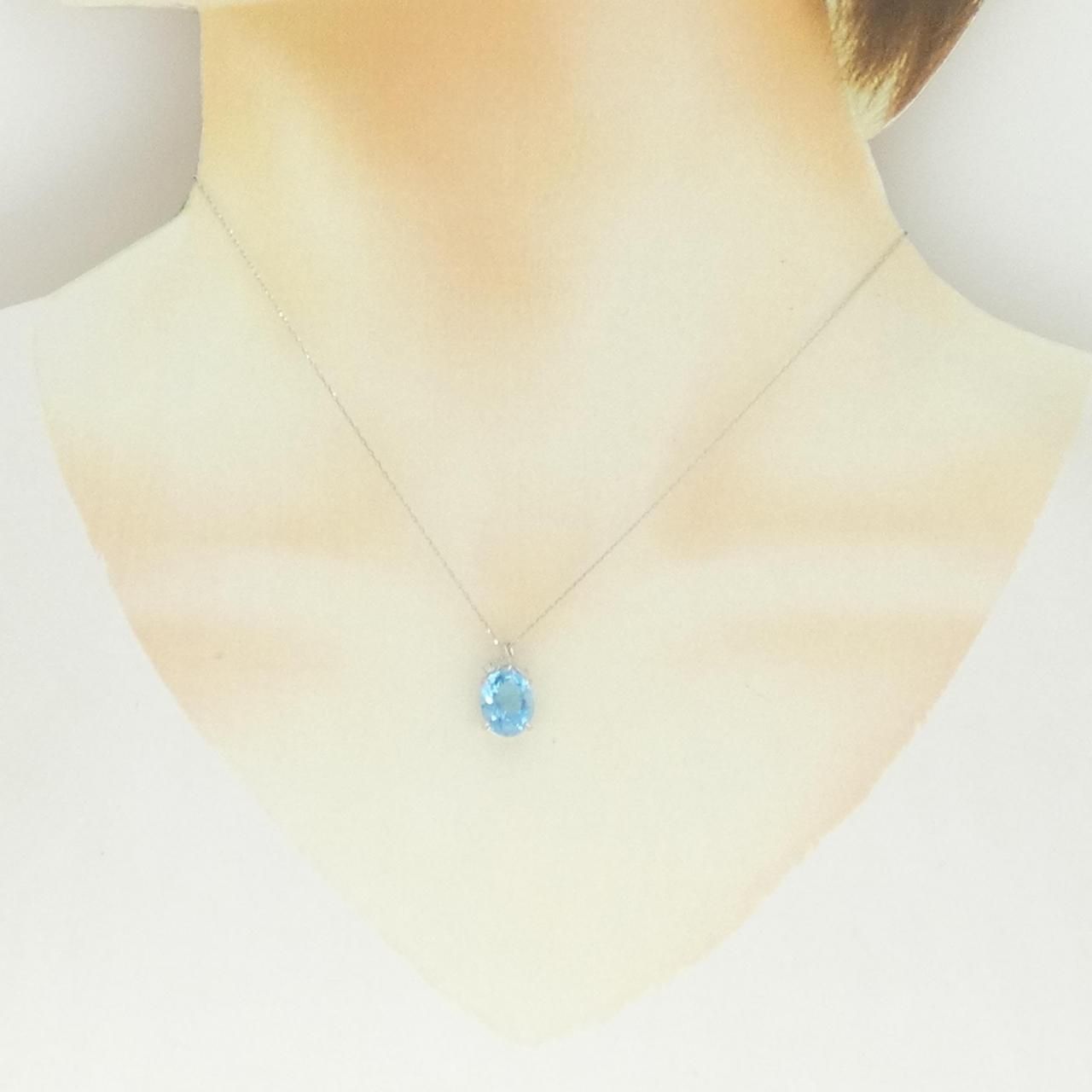 PT900/PT850 ブルートパーズ ネックレス 3.00CT - メルカリ