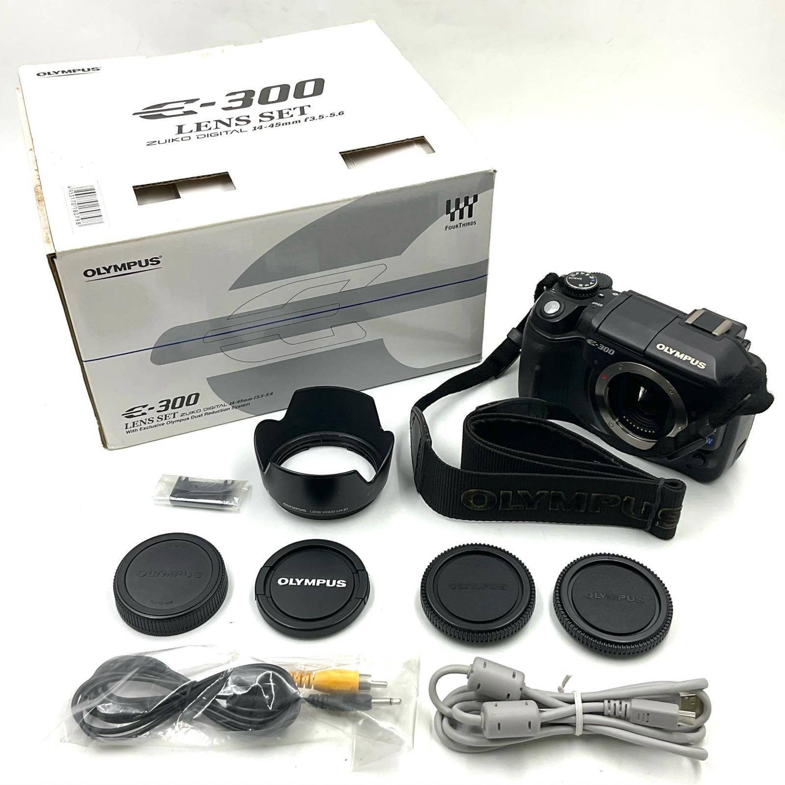 Olympus E-300 デジタルカメラ 本体と付属品 最速発送】OLYMPUS デジタル一眼 E-300 レンズセット ブラック【難有