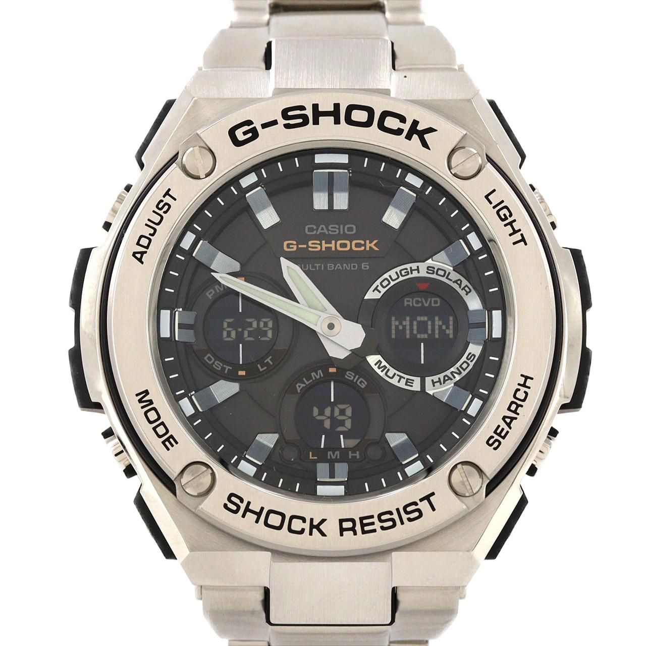 カシオ G-SHOK･Gスチール 電波時計 GST-W110D-1AJF SS ソーラークォーツ