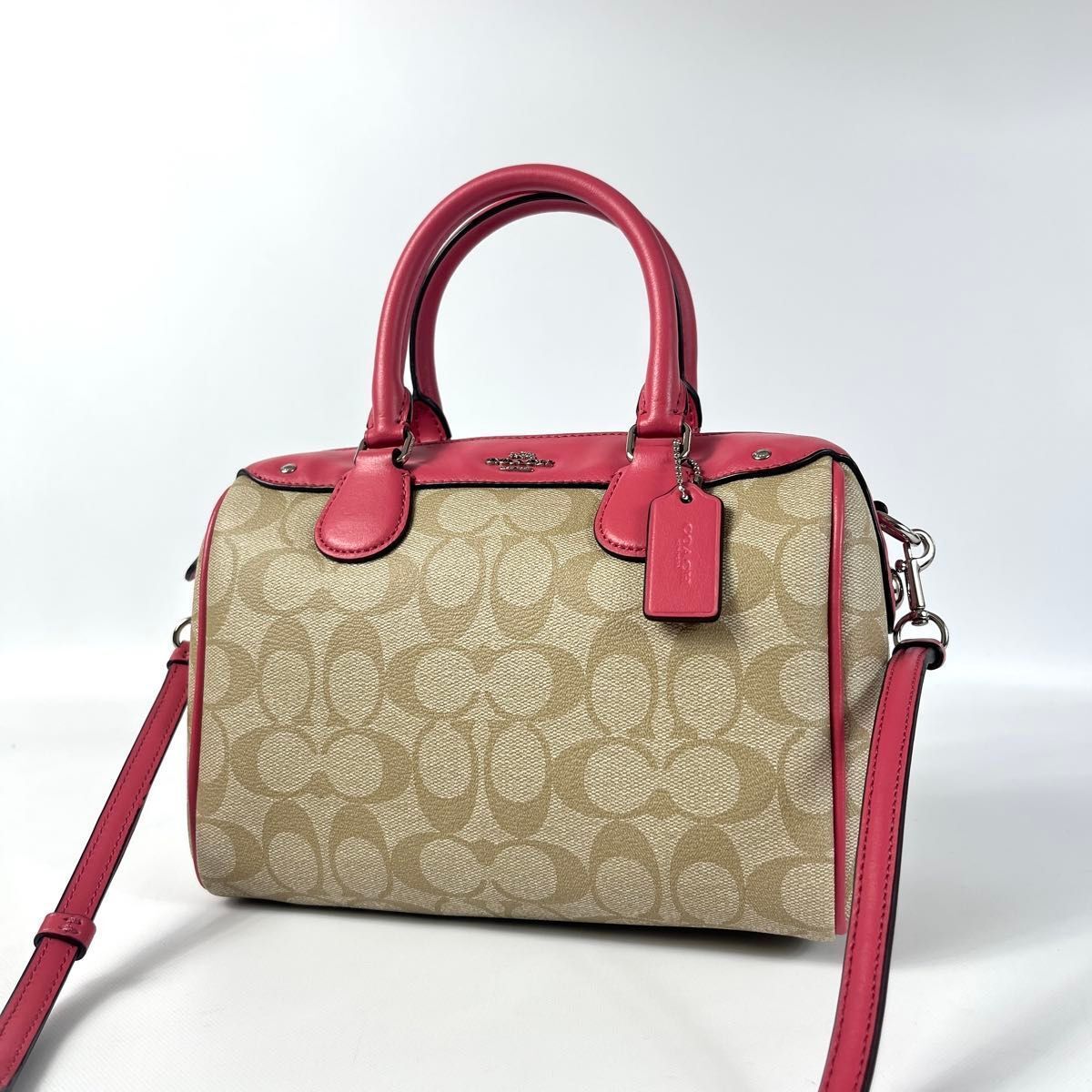 COACH コーチ 2way ミニボストン ミニベネット ブラウン 美品】COACH 