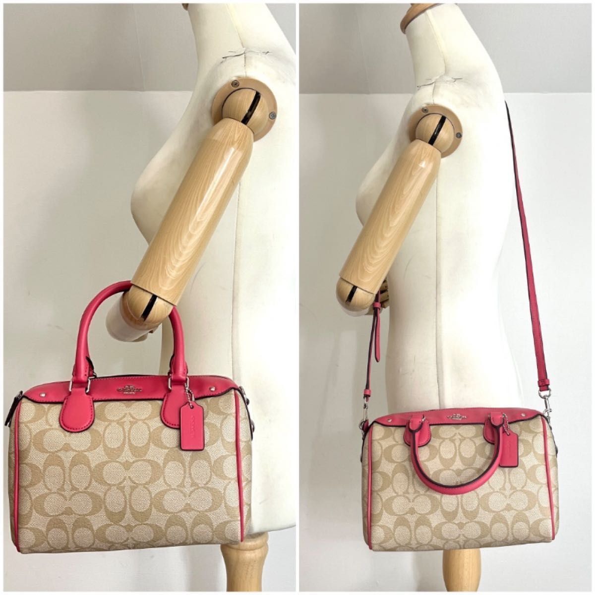 美品 COACH コーチ シグネチャー ベネット ミニサッチェル 