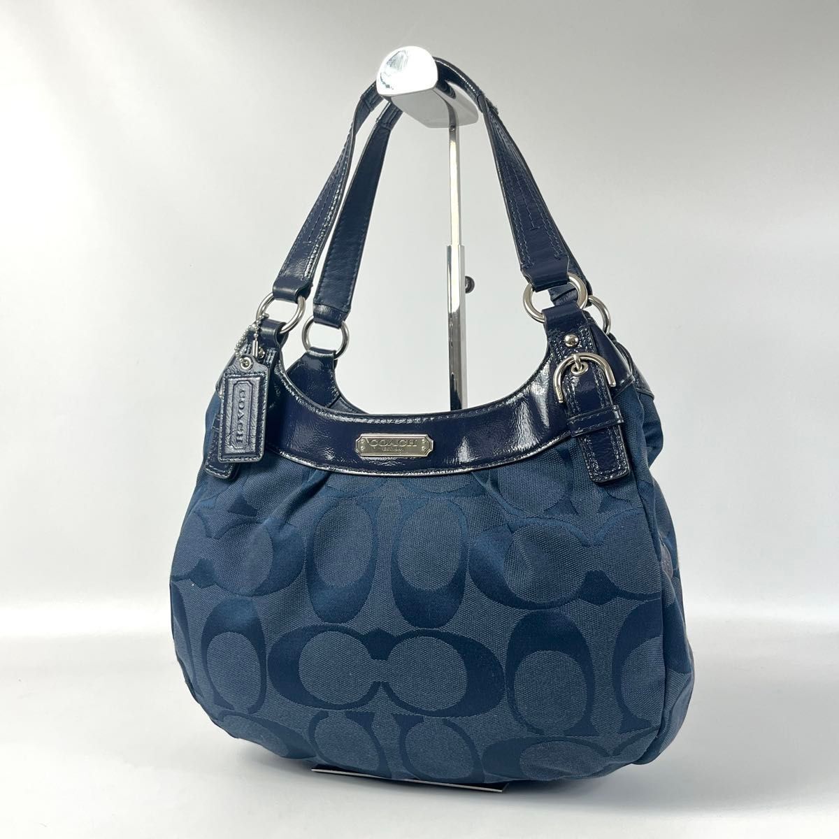 希少 美品 COACH コーチ シグネチャー アシュレイ ホーボー ショルダー 