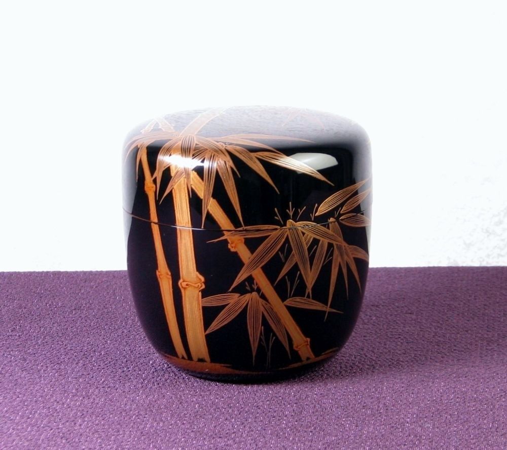 木製 竹蒔絵大棗 在銘共箱（作者不明） 美品 茶道具/26g023 - メルカリ