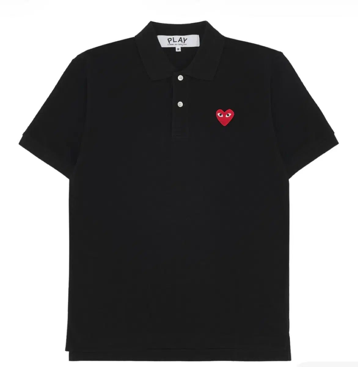 コム・デ・ギャルソン PLAY ハート ロゴ 半袖 カラーTシャツ S (55-66)