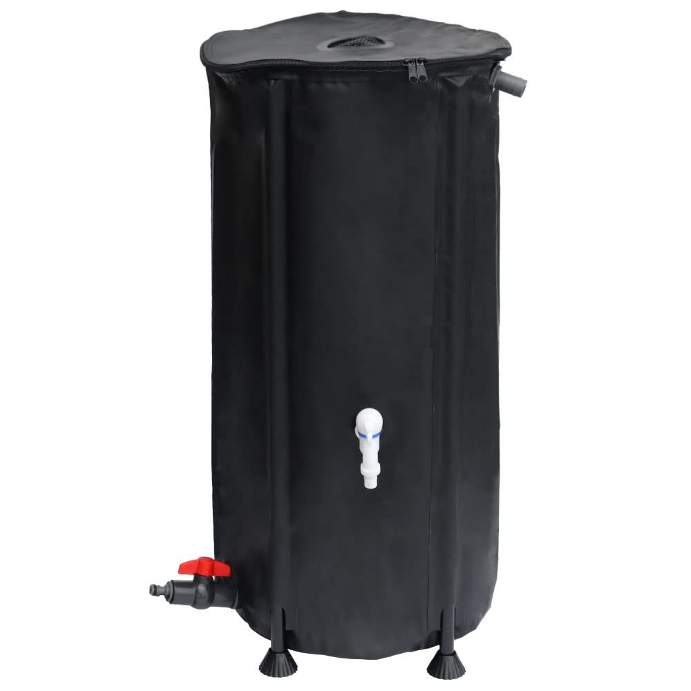 UPSTORE 貯水タンク 折りたたみ 家庭用 100L 屋外 雨水 集水器 大型 蛇口 ポータブル 給水 節水 ウォーターバケツ 園芸 非常時 簡単設置 貯留タンクys