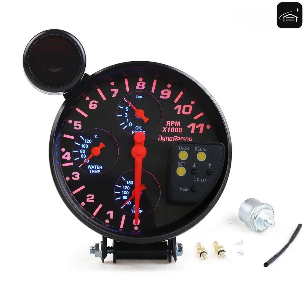 12V インストルメントパネル 5インチ 水温・油温・タッチ・タコメーター 127mmゲージ カスタムパーツ 9,366円