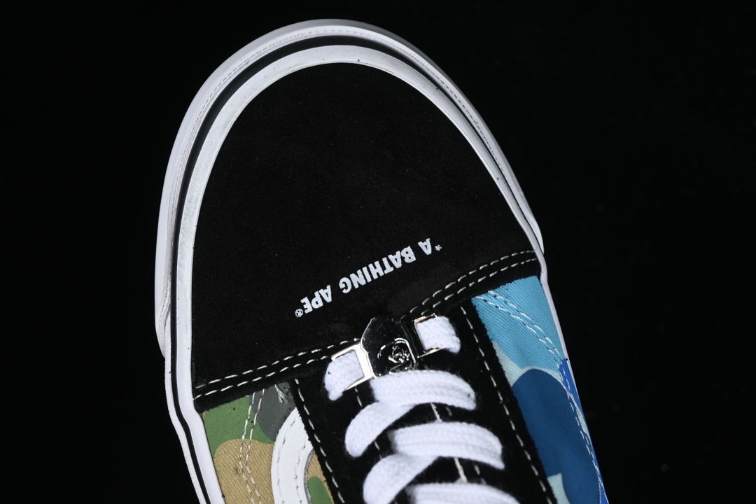 【今日特価】Bape x Vans Old Skool コラボレーション ロートップ レジャー スケートボードシューズ VN000E6VE36！送料無料！在庫限定のお得な価格です！
