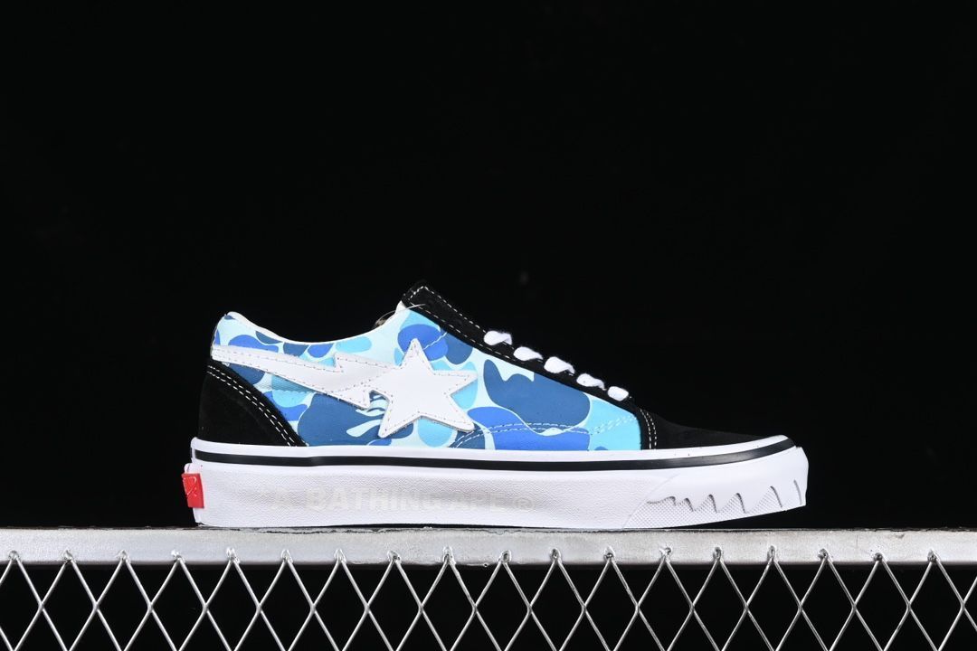 【今日特価】Bape x Vans Old Skool コラボレーション ロートップ レジャー スケートボードシューズ VN000E6VE36！送料無料！在庫限定のお得な価格です！