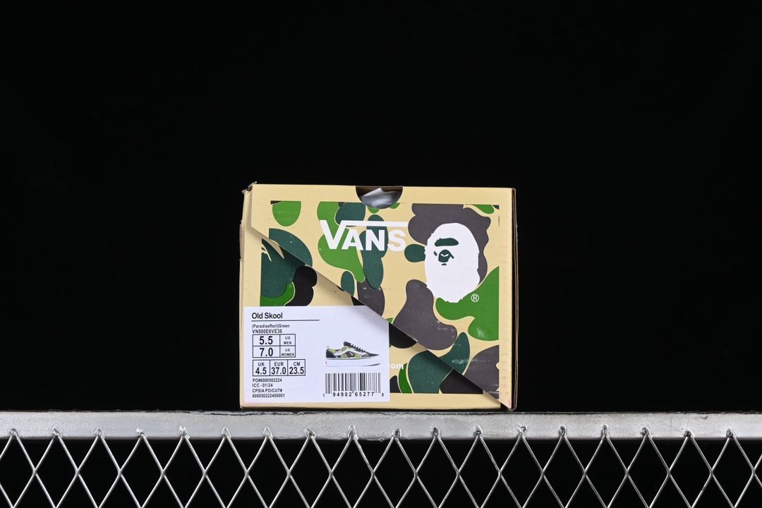 【今日特価】Bape x Vans Old Skool コラボレーション ロートップ レジャー スケートボードシューズ VN000E6VE36！送料無料！在庫限定のお得な価格です！