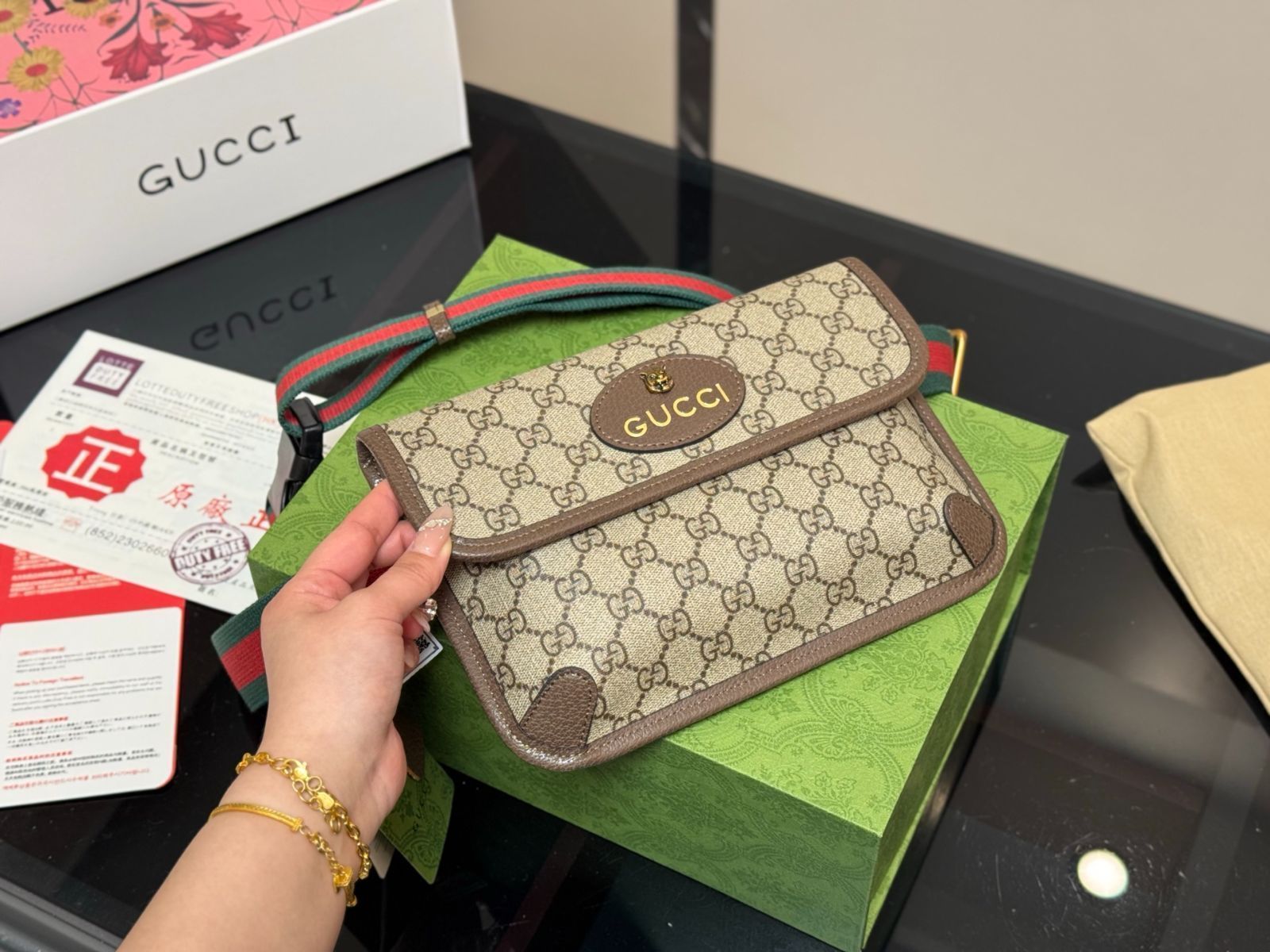 【今日特価】Gucci Tiger Head Waist Bag | グッチ タイガーヘッド ウエストバッグ 24×16cm/22×15cm