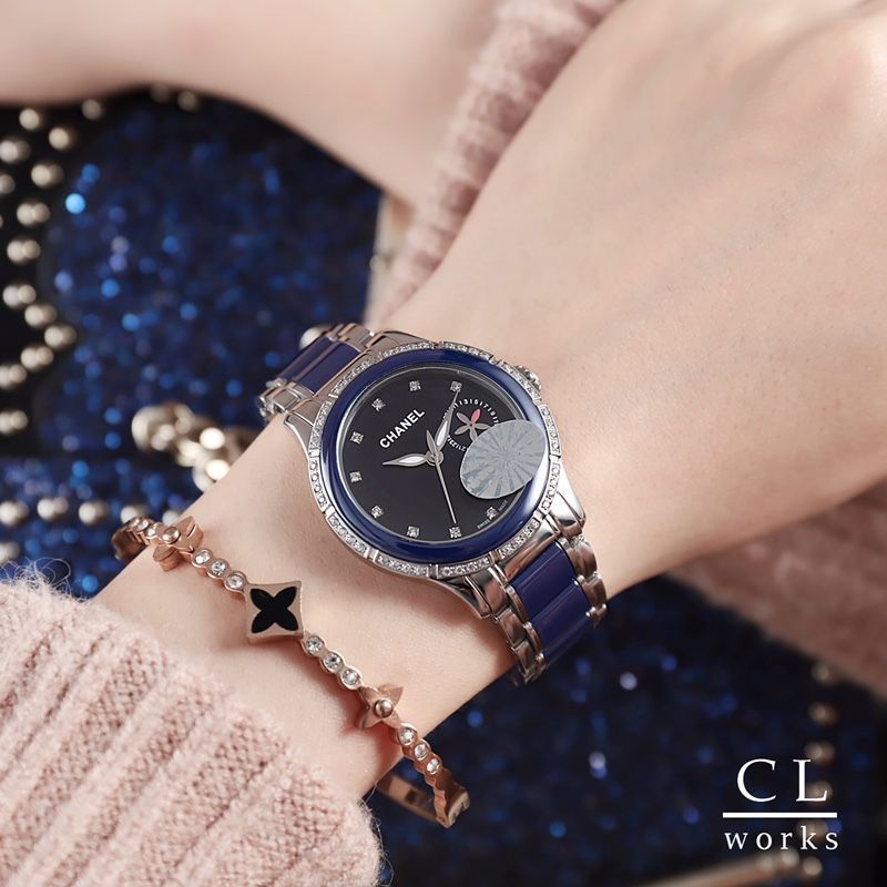 タイトル 【CHANEL 今日特価】シャネル ピンクセラミック クリスタルアクセント レディース腕時計 送料無料！在庫限定優惠価格