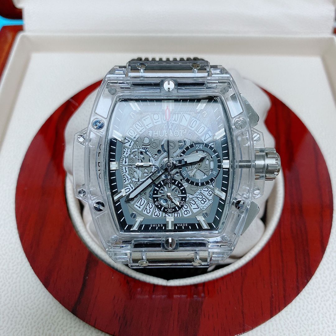 【革新技術】HUBLOT ビッグバン ユニコ メンズ｜完全透明酒樽型×ハイブリッド機芯｜クールな透明美学/送料無料｜本日限定特価｜新品未使用