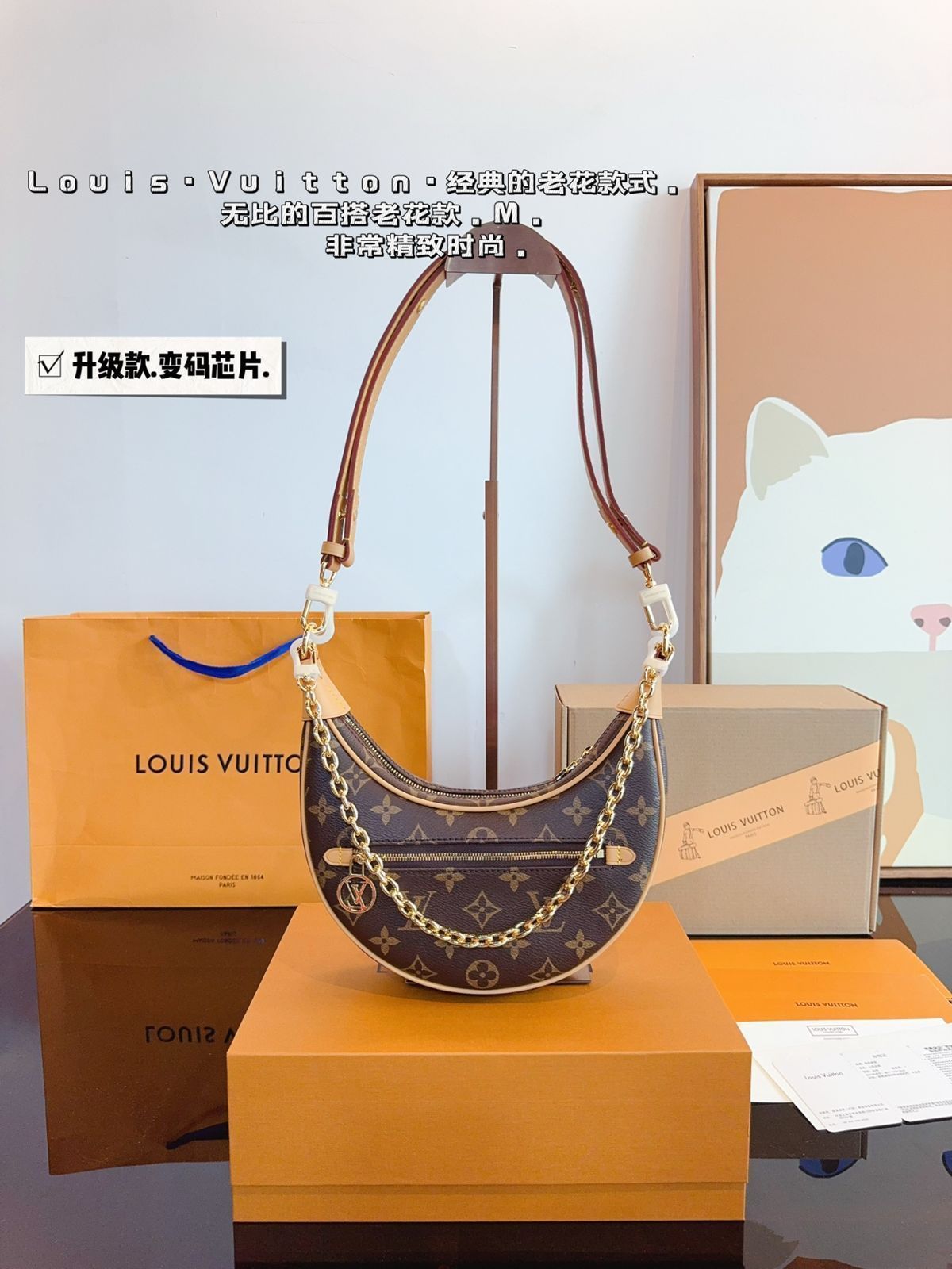 LVエンドウ豆のバッグの名前はLoopハンドバッグ、カメラバッグ、ハンドバッグ、リュックサック、小銭入れ、財布、ショルダーバッグ、腕巻き、斜めにすることもできます