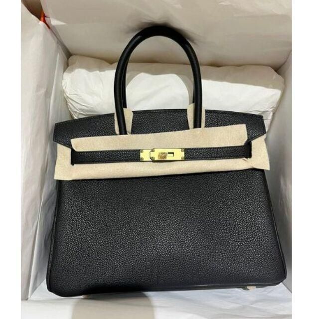 美品 HERMES エルメス　バーキン30 ハンドバッグ 黒 48000