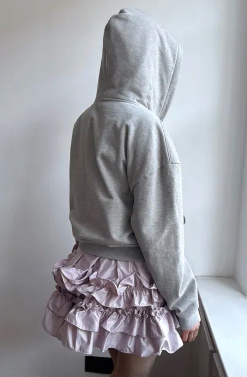 ▪️ sinoon ▪️ Rose Frill Oversized-Fit Hooded Zip-Up - メルカリ