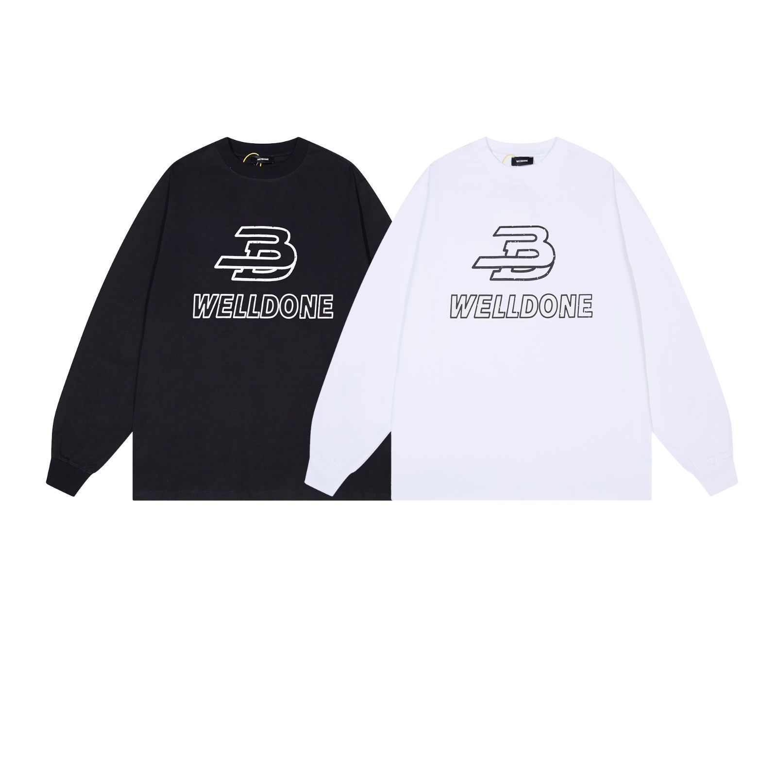 【本日限定特価】ON 818 メンズ ロングスリーブ Tシャツ プリント ブラック/ホワイト S-L [本日特価|新品未使用品]