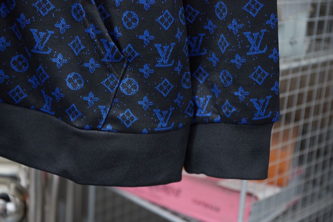 【本日限定特価】Louis Vuitton 2024FW メンズ＆レディース フーディー モノグラムジャカード ネイビー S-XL [本日特価|新品未使用品]