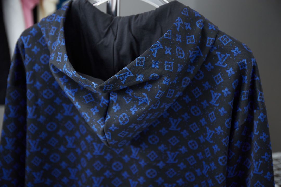 【本日限定特価】Louis Vuitton 2024FW メンズ＆レディース フーディー モノグラムジャカード ネイビー S-XL [本日特価|新品未使用品]