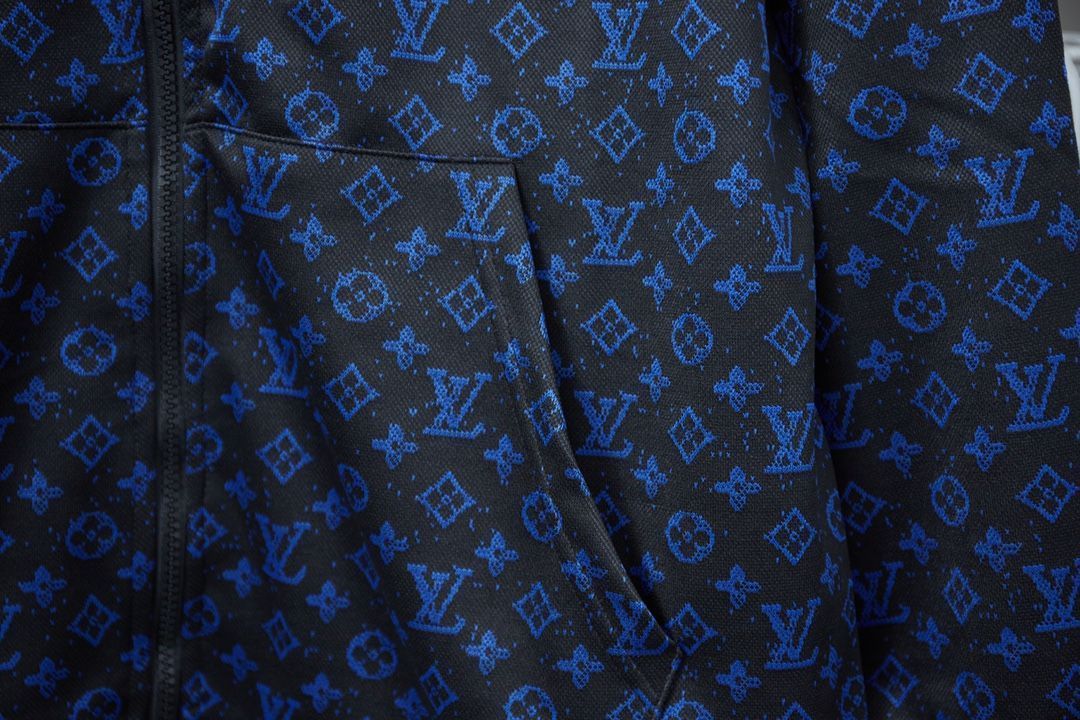 【本日限定特価】Louis Vuitton 2024FW メンズ＆レディース フーディー モノグラムジャカード ネイビー S-XL [本日特価|新品未使用品]