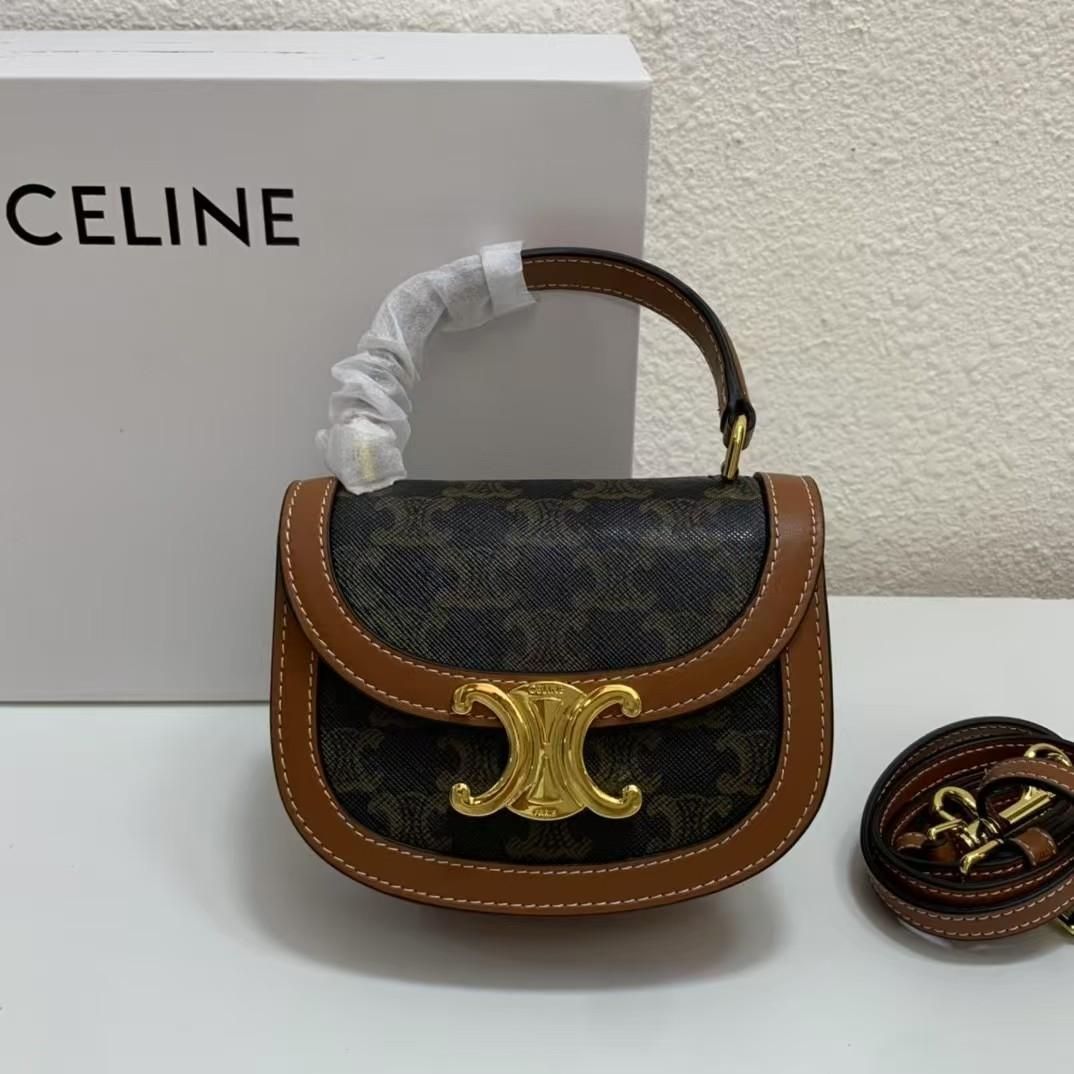 CELINE ショルダーバッグ ブラック/ブラウン