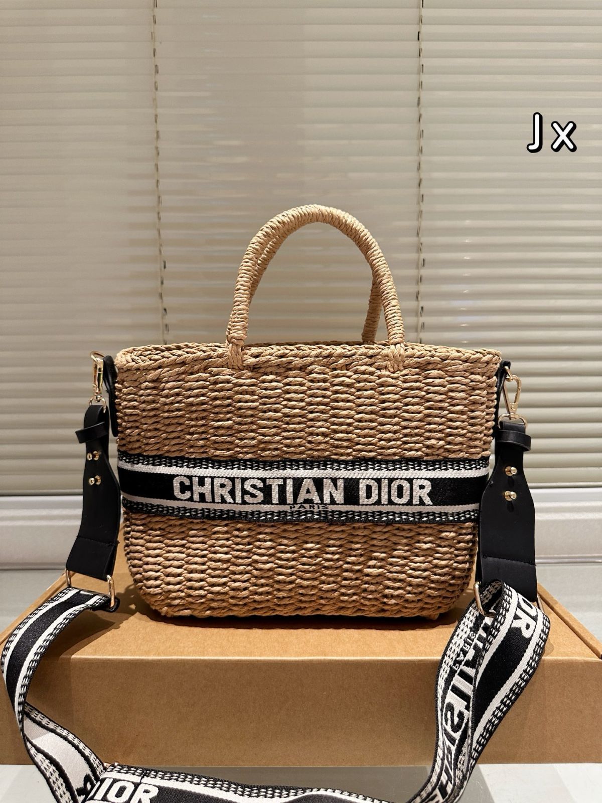 今日特価】Dior Straw Tote Bag ディオール ストロー トートバッグ