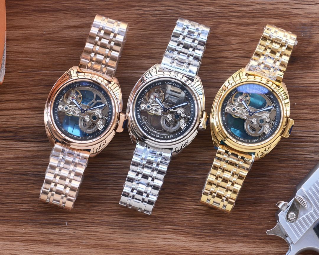 CARTIER（カルティエ）メンズウォッチ - 41mm 自動巻き機械式/本革＆ステンレスベルト新品未使用