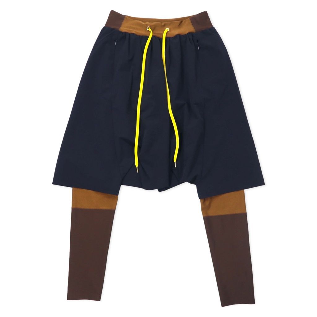 FUMITO GANRYU ドッキング レイヤード サルエルパンツ 2 ネイビー
