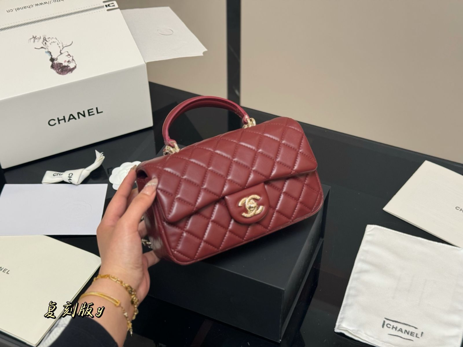 【今日特価】Chanel Mini CF Handle Bag チャネル ミニ CF ハンドルバッグ