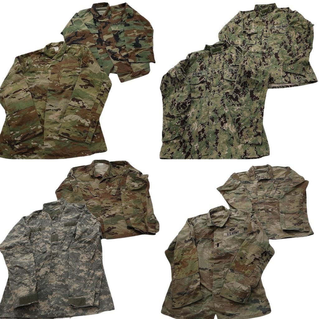 古着卸 まとめ売り ミリタリー フィールドジャケット 8枚セット ( メンズ M ) マルチカム ARMY デジカモ NAVY 中古 古着 NF7208 9,017円