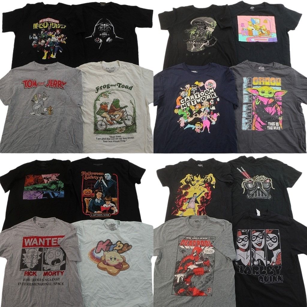 古着卸 まとめ売り キャラクター Tシャツ 16枚セット ( メンズ L